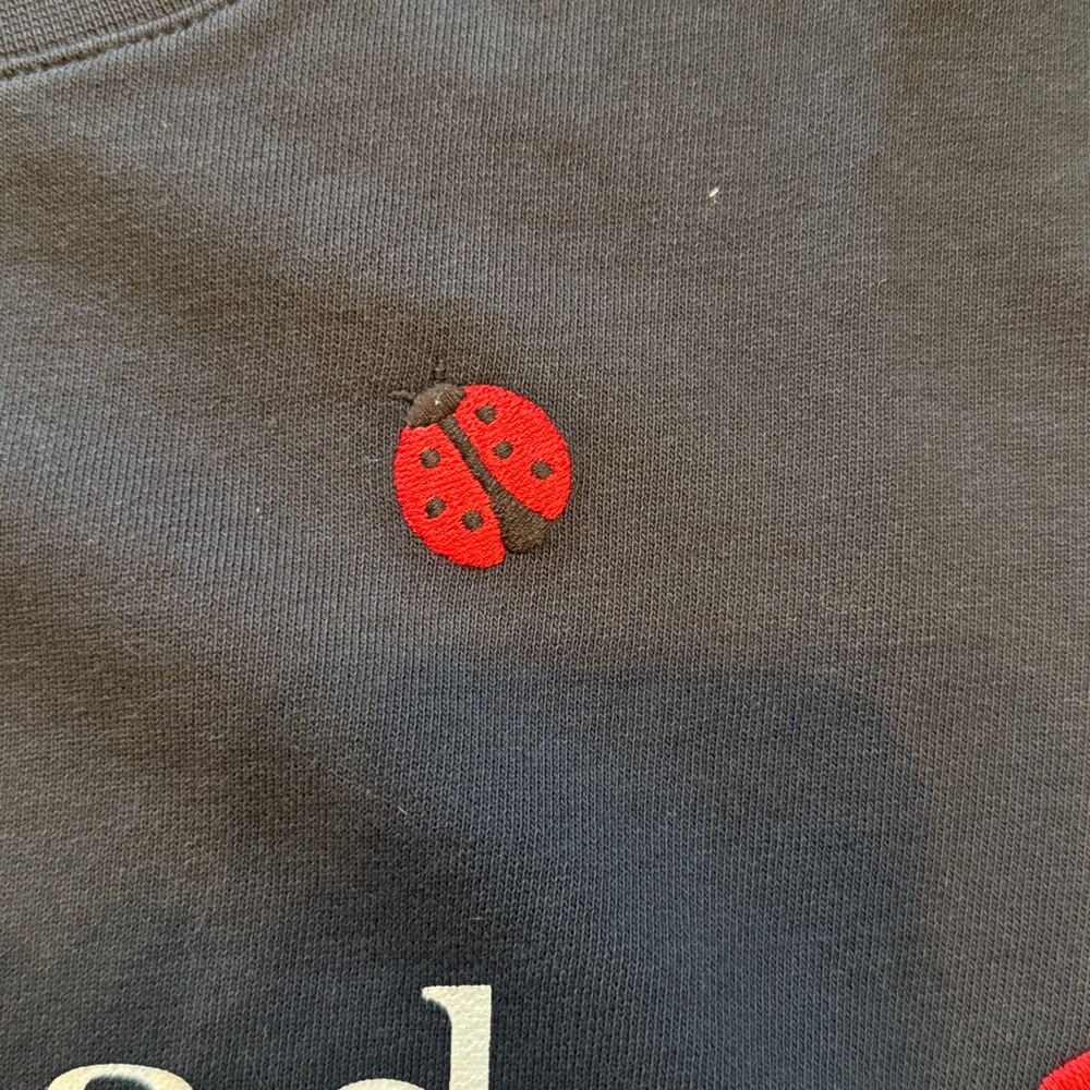 Kate Spade Navy Embroidered Sweatshirt Sz XL - Picture 2 of 6